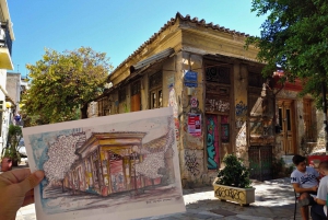 Udendørs tegnekursus i Athens gamle centrum