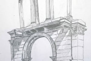 Udendørs tegnekursus i Athens gamle centrum