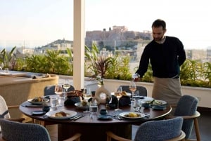 Athen: Fin middag på taket på Whispers Restaurant