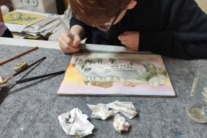 atelier de peinture de l'acropole/du paysage avec un artiste local