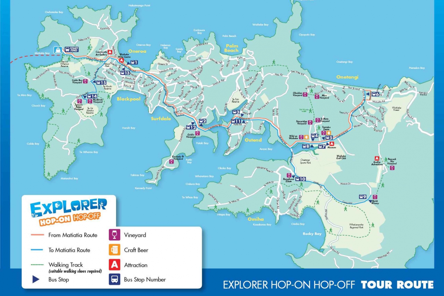 Waiheke Island: Ferry & Hop-On Hop-Off Explorer Bus Tickets