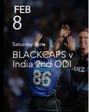 BLACKCAPS v India 2nd ODI