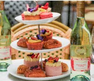 Summer Indulgence High Tea at Luna Bakehouse featuring Brown Brothers Limited Edition Moscato Strawberries & Cream