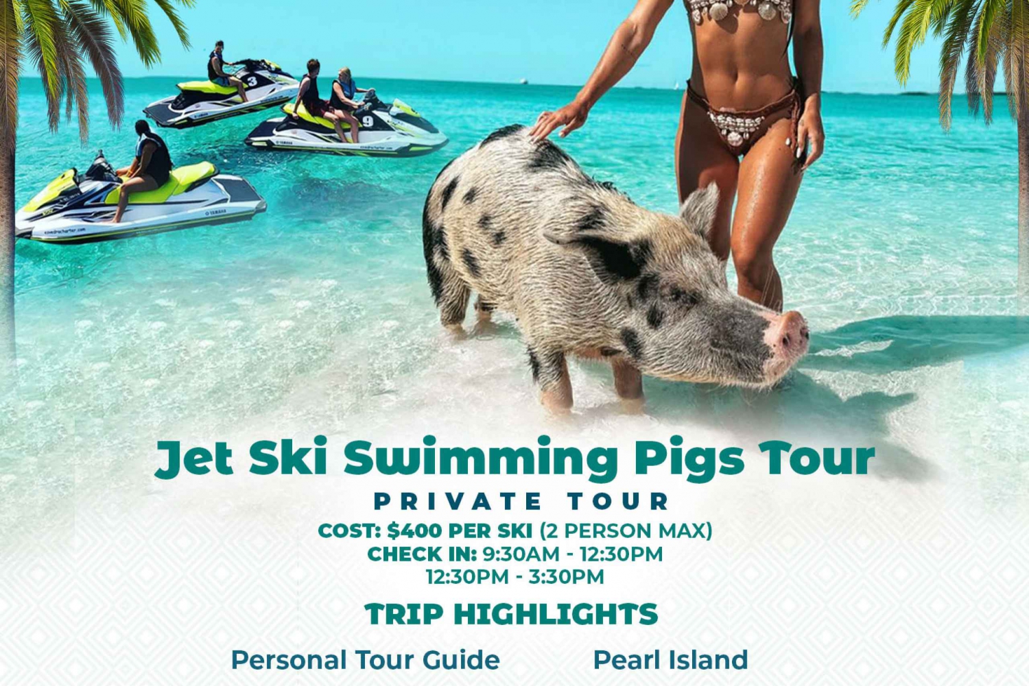 Jet Ski Swimming Pigs Tour