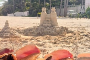 Nassau Bahamas: Sandslottsskulptering Strandaktivitet & picknick