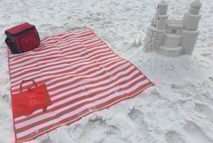 Nassau Bahamas: Sandslottsskulptering Strandaktivitet & picknick