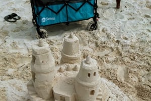 Nassau Bahamas: Sandslottsskulptering Strandaktivitet & picknick