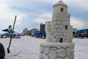 Nassau Bahamas: Strandaktivitet og piknik med sandslottskulptur