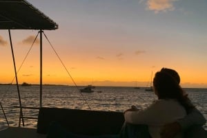 Nassau: Wykwintna kolacja i rejs o zachodzie słońca luksusowym katamaranem