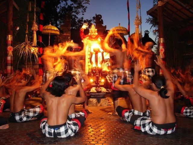 Bali is vibrant and colourful - Kecak dance at sundown