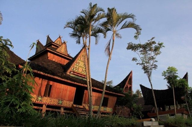 The owner of this Minangkabau palace came to Bali to  it re-assembled - it