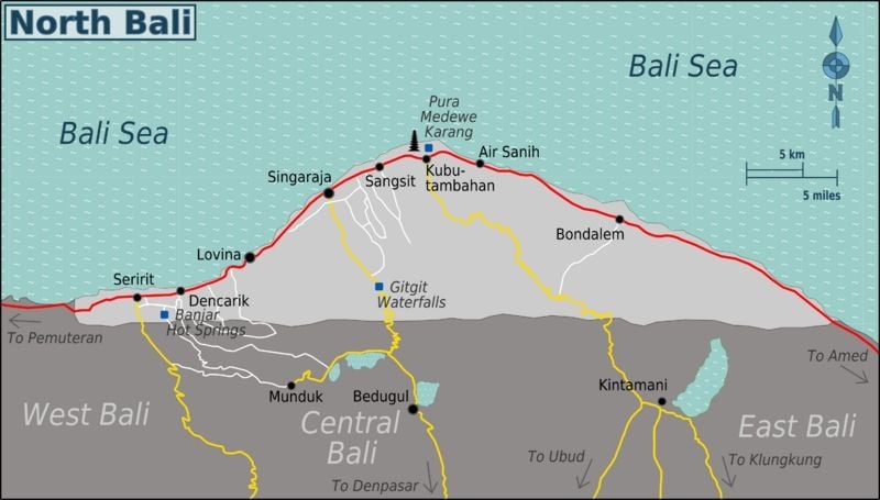 North Bali points of interest