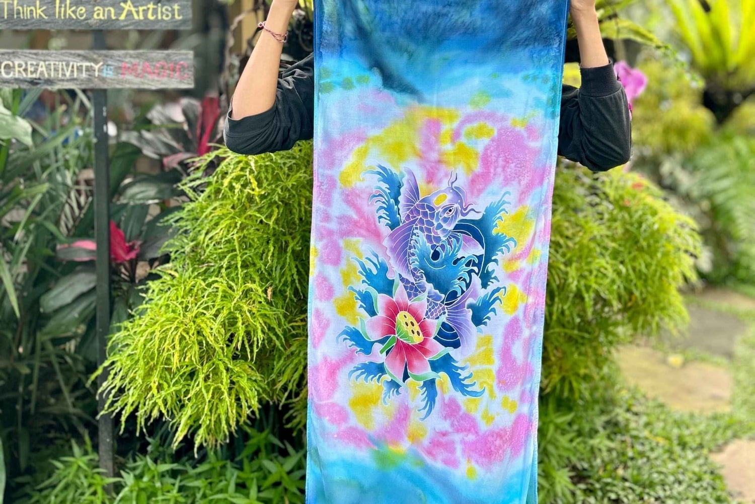 ウブドで3時間のバティック作り教室