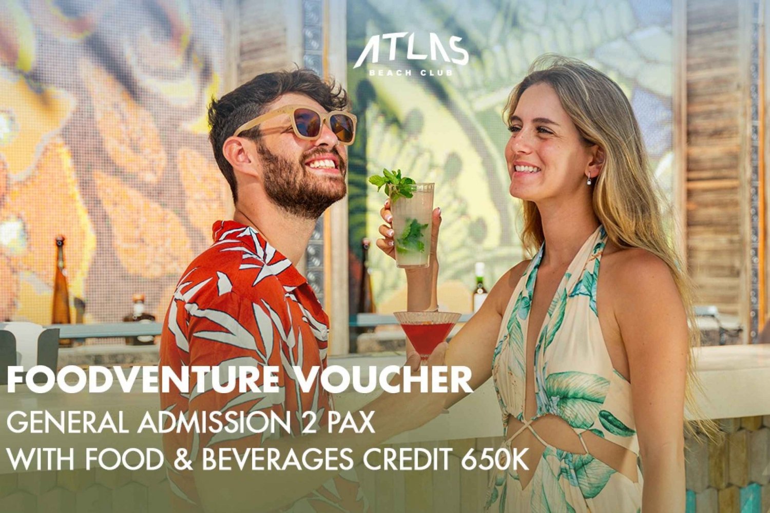 Atlas Beach Club Bali: Day Pass with F&B Credit