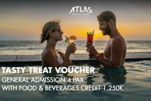 Atlas Beach Club Bali: Dagpas met F&B-krediet