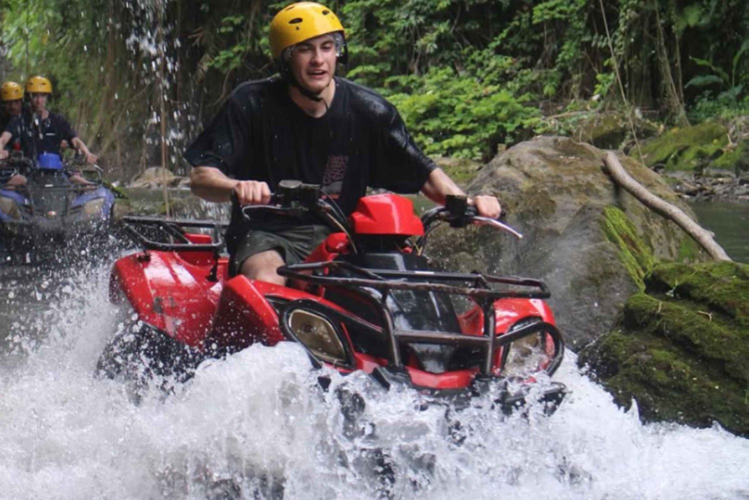 Bali: ATV Ride Adventure with track river bank, dense forest