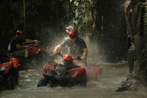Bali ATV-Fahrt in Ubud durch Tunnel, Reisfelder, Pfützen