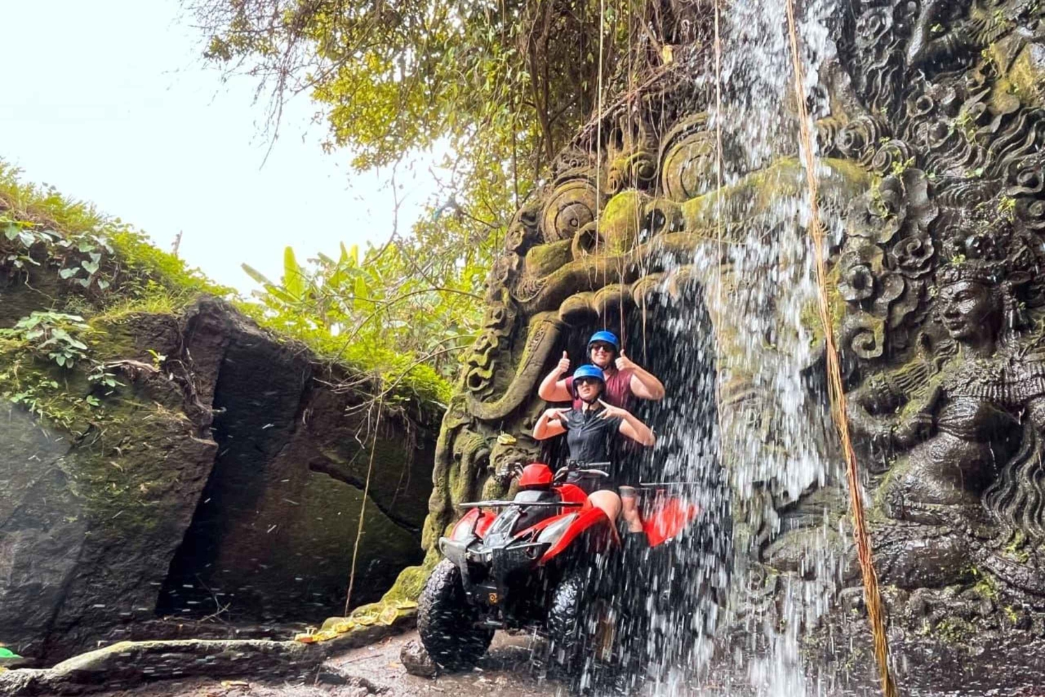 Bali ATV Ride with Waterfall, Cave, River, Forest