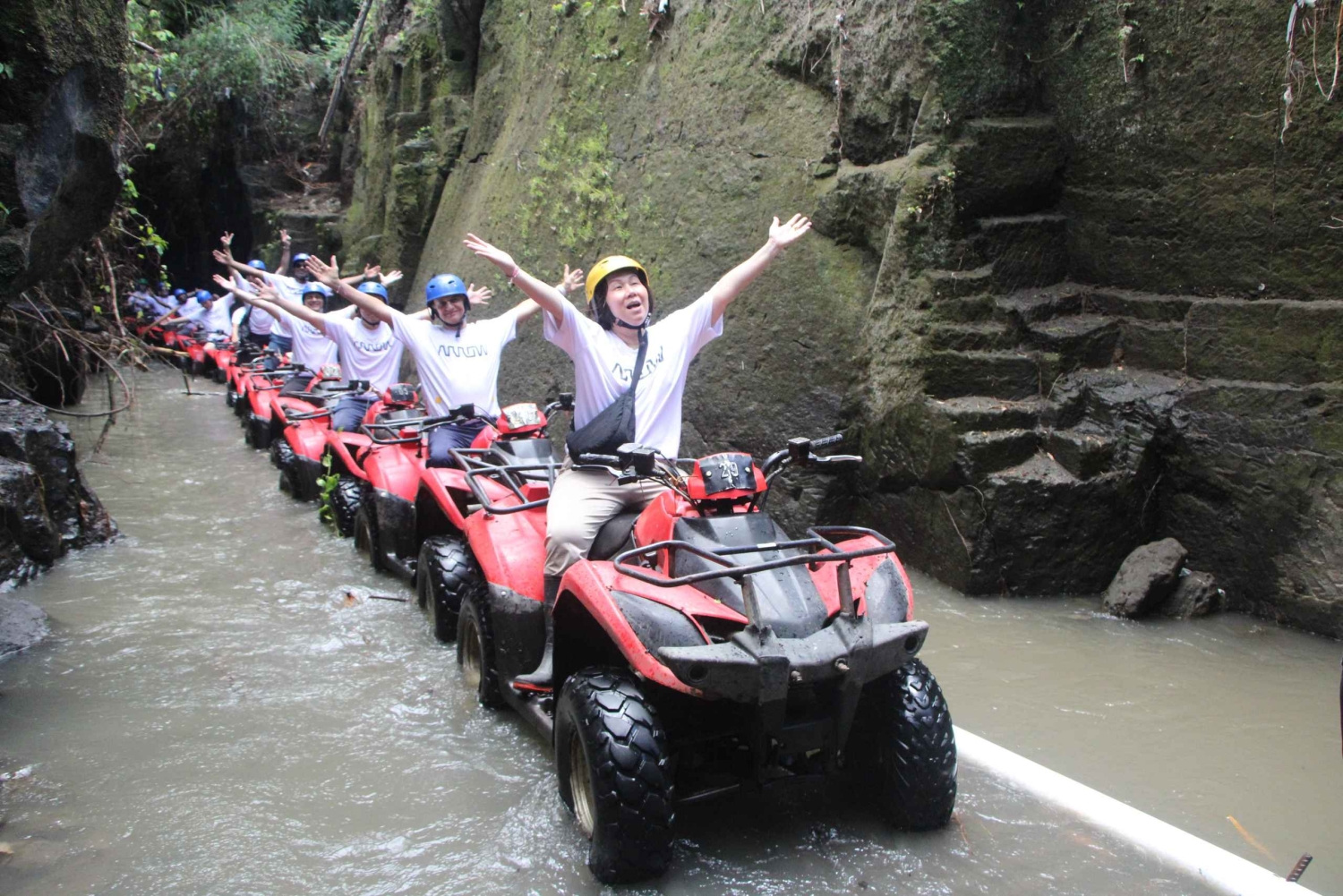 Bali ATV Ride with Waterfall, Cave, River, Forest