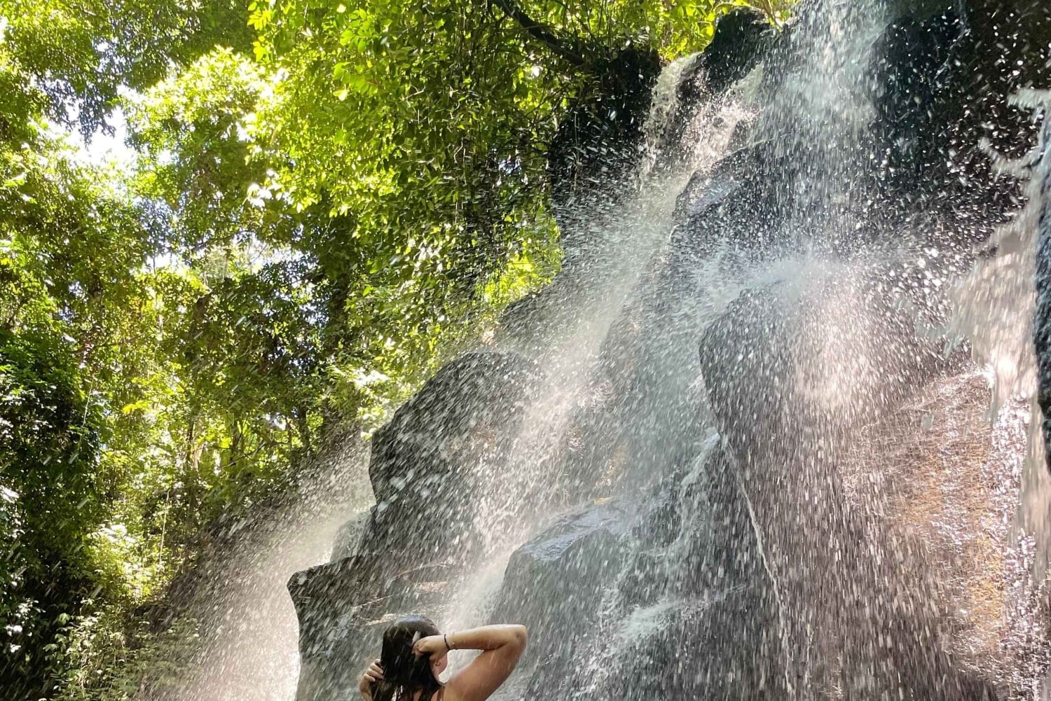 Bali: heldags privat omvisning med 3-i-1 fosseeventyr