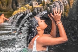 Mount Batur jeep-tur i soluppgången, svart lava, dolt vattenfall i Ubud