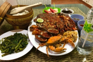 Bali: Pakiet kolacji z owocami morza na plaży Jimbaran z zachodem słońca