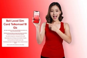 Bali Local Sim Card With Internet Data 18GB - 25GB - 35 GB