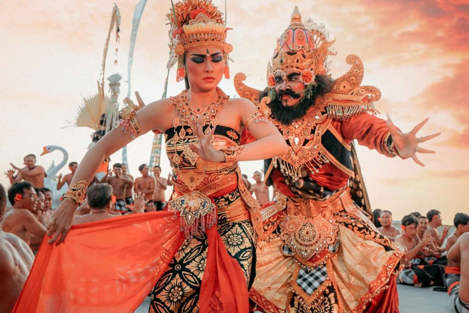 Bali: Espectáculo de Danza Kecak al Atardecer en Melasti y Bahía de Jimbaran