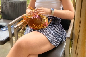 Bali-Munduk: Jungle Trek, Canoe & Bamboo Weaving Class