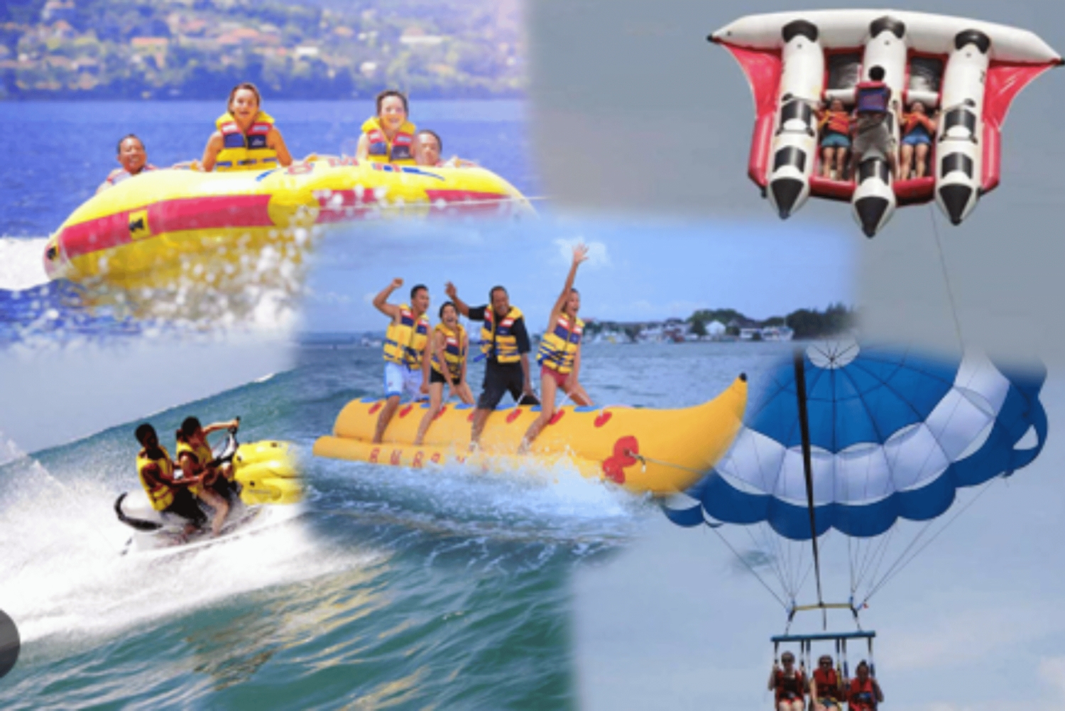 Bali : parachute ascensionnel, bateau banane, jet ski et déjeuner indien