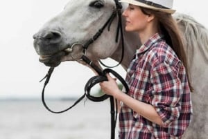 Bali : Balade à cheval premium sur la plage de Kudungu et dans les rizières