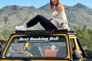 バリ島：プライベート日の出ジープツアーと黒溶岩ツアーすべて込み