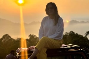 バリ島：プライベート日の出ジープツアーと黒溶岩ツアーすべて込み