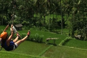 Rafting en Bali: Rafting con tirolina hasta el río