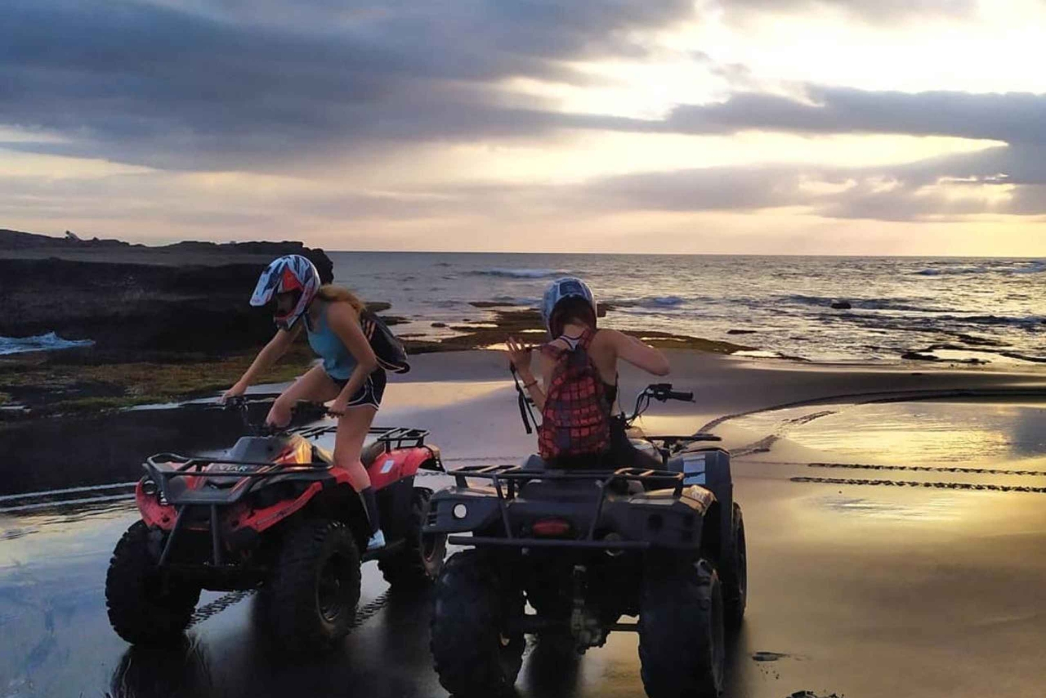 Bali: Aventura en quad y moto todoterreno al atardecer en la playa