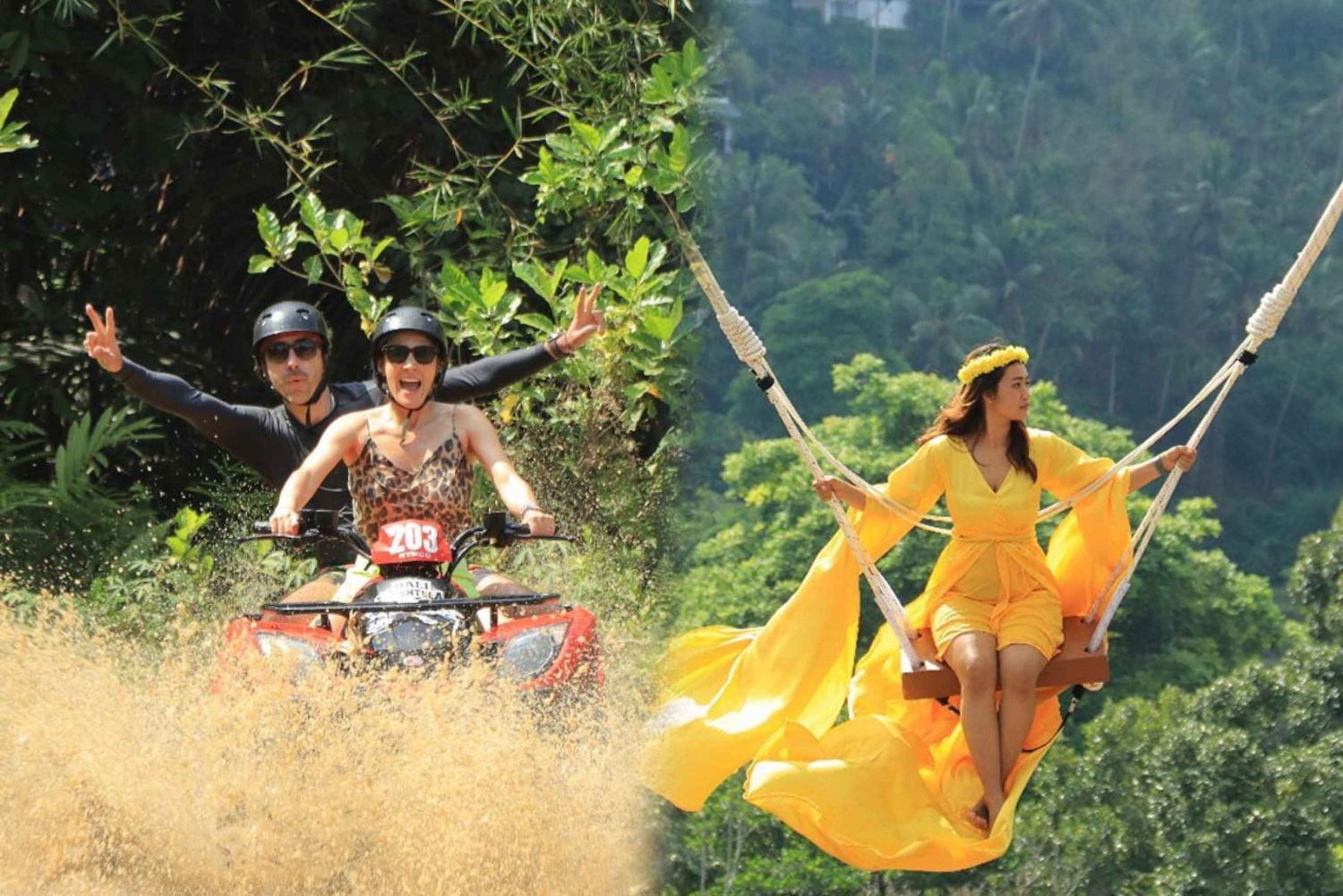 Bali: Combo di altalena e avventura in ATV (trasferimento privato dall'hotel)