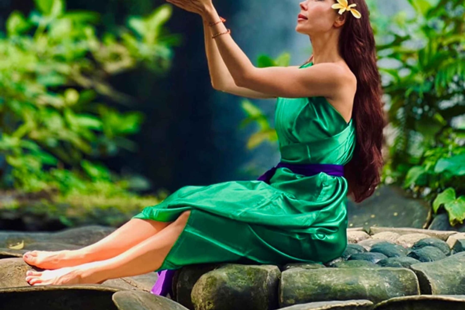 Bali: Taman Beji Griya vattenfall reningsritual