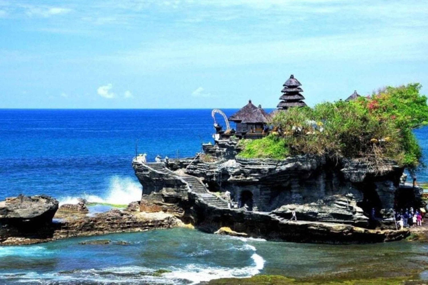 Bali: Tanah Lot Tempel, Padang-padang Strand, Kecak Dansen