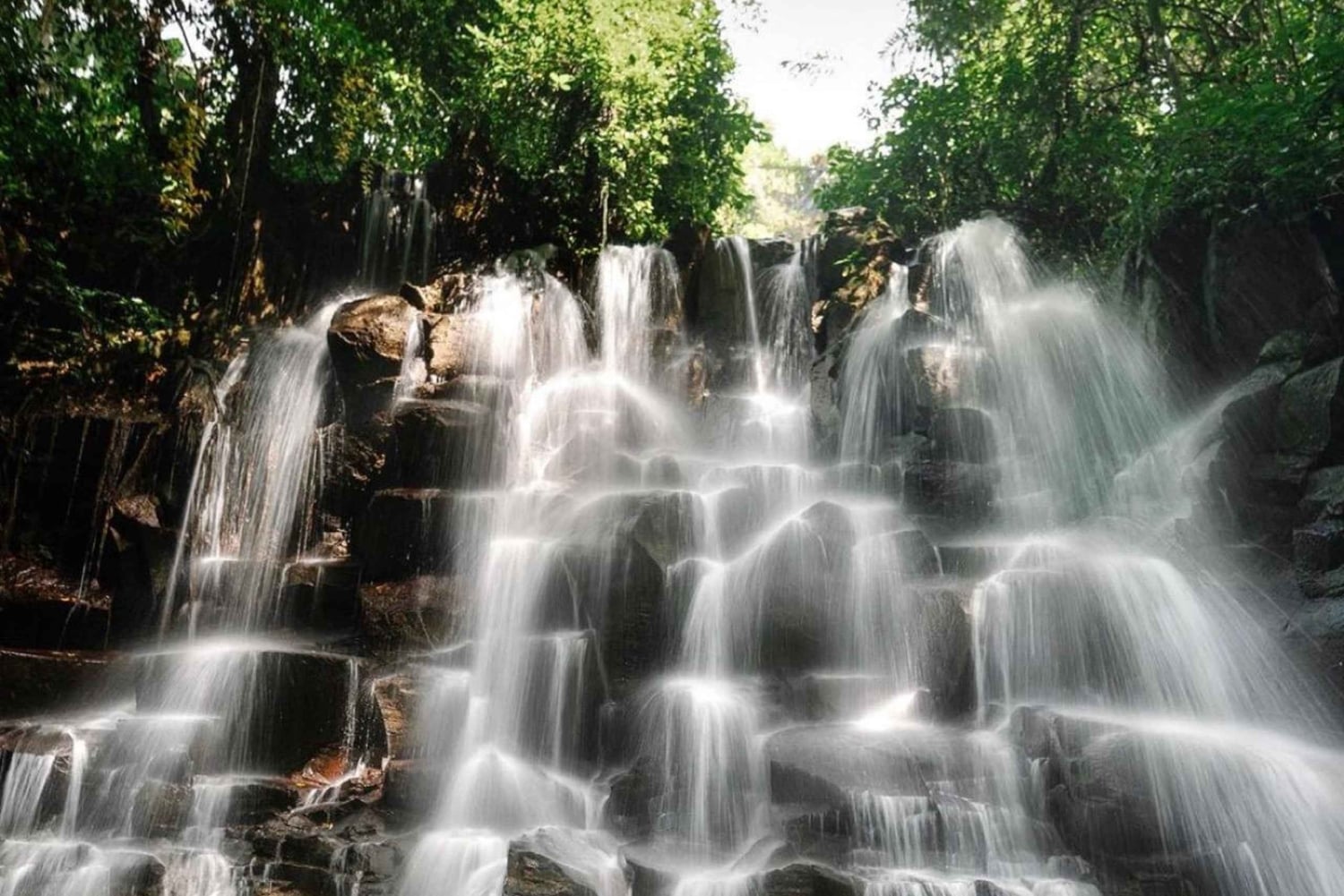 Bali: De 3 bedste vandfald. Tempel og risterrasse