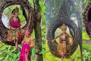 バリ：伝統的なウェディングフォトセッション + マッサージ ライステラスビュー