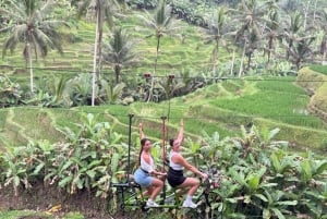 Bali: Ubud Swing, Zipline, SkyBike i en privat risterrass