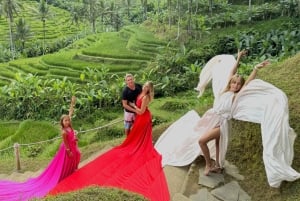 Bali: Ubud Swing, Zipline, SkyBike i en privat risterrass