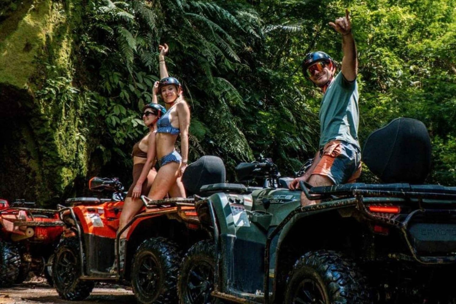 Bali: Waterfall Gorilla Cave ATV & Ubud Rafting Trip & Lunch