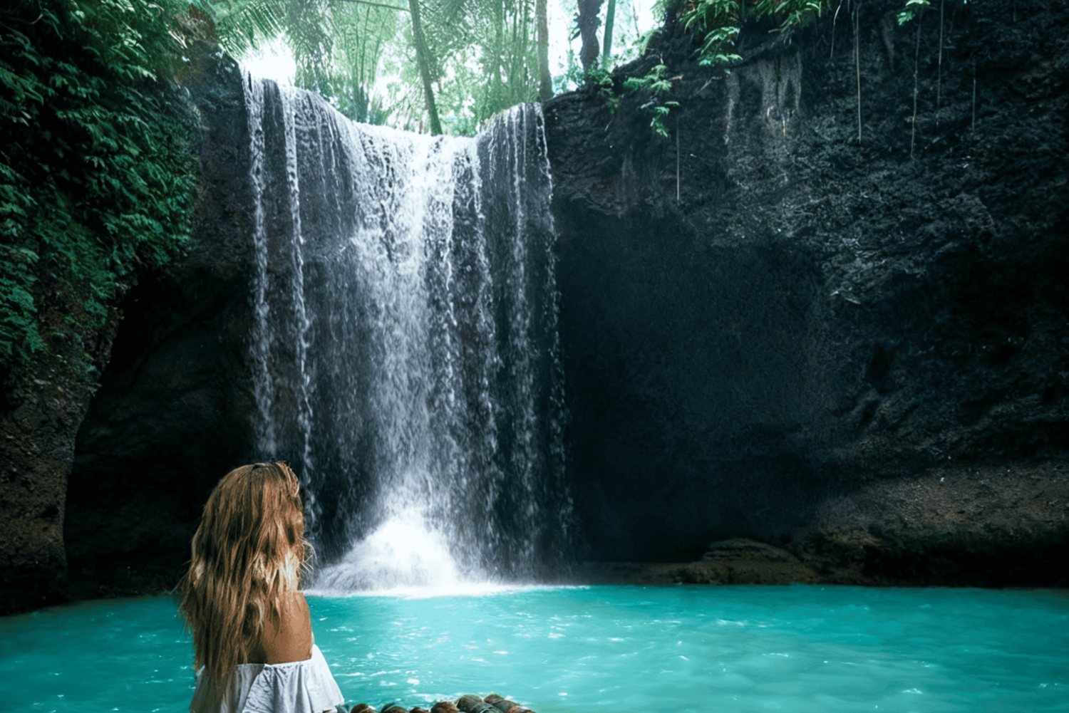Balinese Holy Water Ritual with Nature Serenity