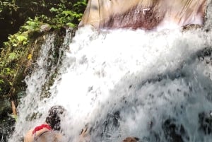 Balinese Purification at holy water temple with Local