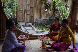 Canang sari offerings experience and Balinese blessing