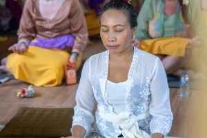 Canang sari offerings experience and Balinese blessing