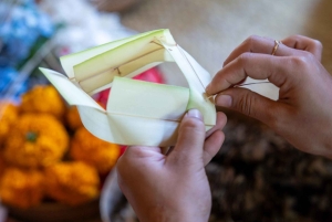 Canang sari offerings experience and Balinese blessing