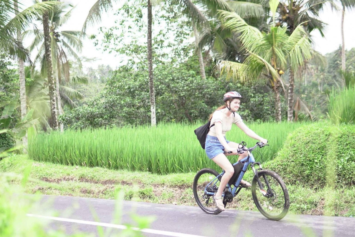 E-Bike: Passeio de bicicleta pelo terraço de arroz de Ubud e visita a templos locais