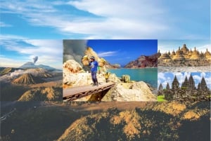 Desde Bali: Excursión de 4 días a Bromo, Ijen, Borobudur y Yogyakarta
